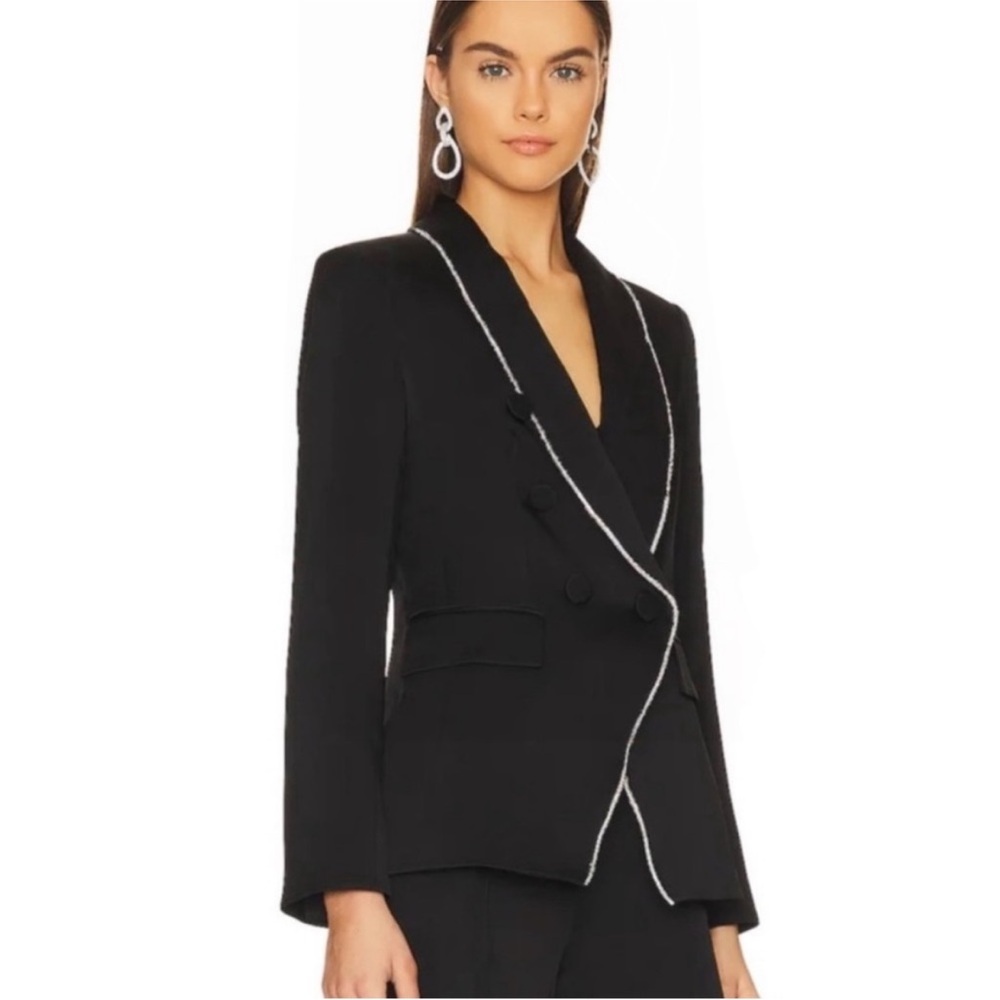 Veronica Beard Jagger Embellished Rhinestone Dickey Blazer 💎